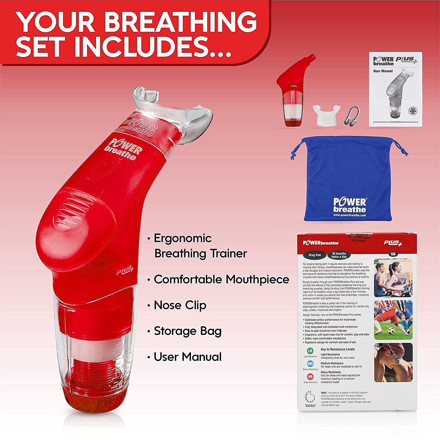 POWERbreather Canada Powerbreathe Plus Powerbreathe Device